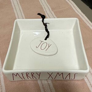 Merry Xmas Square Ceramic napkin holder